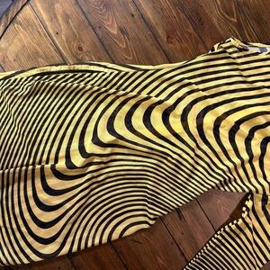 Striped Yellow and Black Women's Dress